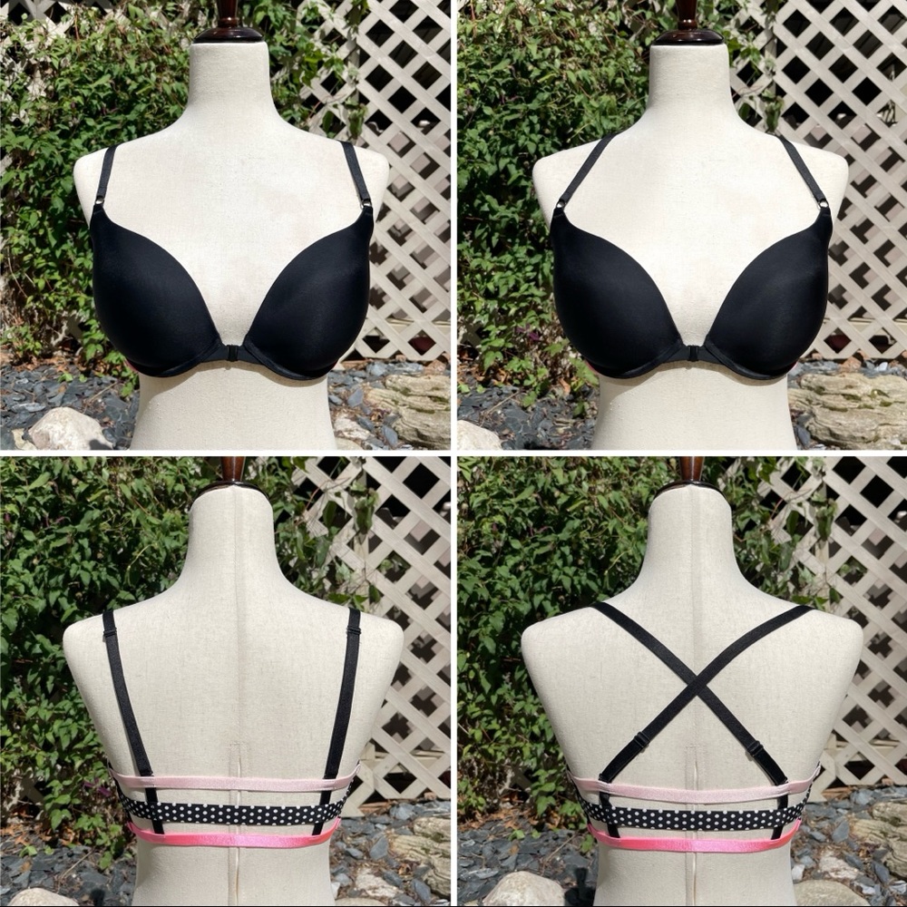 Victoria Secret Sexy T-shirt Front Hook Caged Back Convertible Strap Push-Up Bra